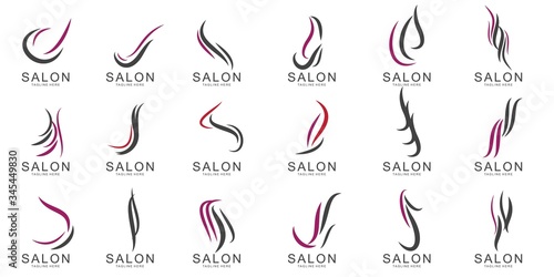 Set of Hair logo design