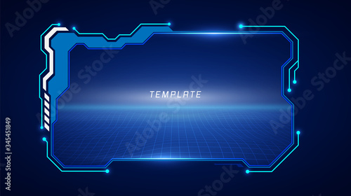 abstract hud ui gui future futuristic screen system virtual design. vector illustration eps10