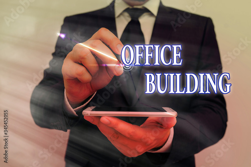 Text sign showing Office Building. Business photo text Commercial buildings are used for commercial purposes photo