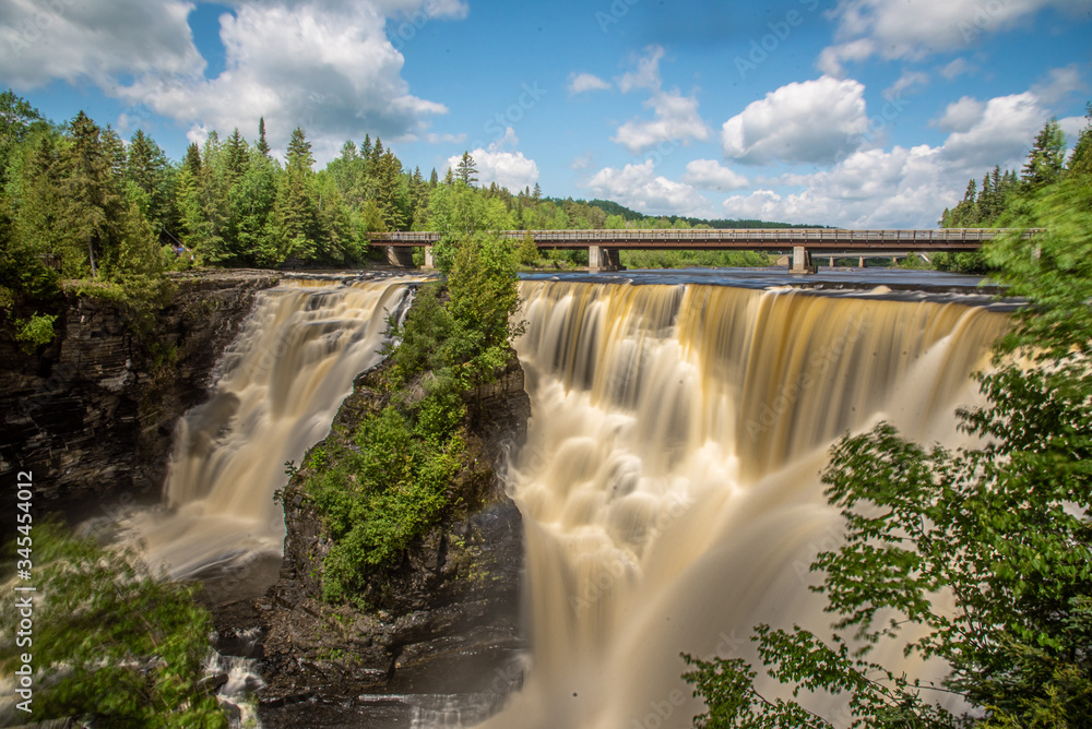 Kakabeka Falls in Ontario, Canada. Long exposure photo taken in the summer. 