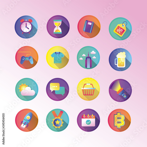 bundle of miscellaneous set icons