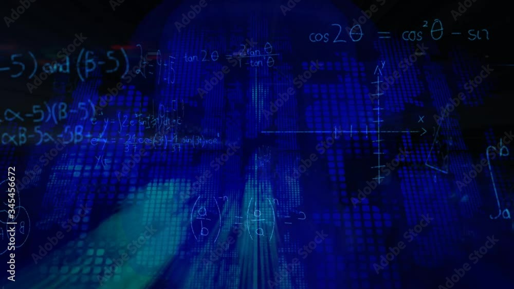 Animation of brain with technology and data processing Animation of brain with technology and data processing