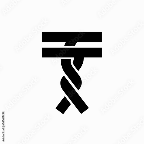 twist vector logo, letter T logo design