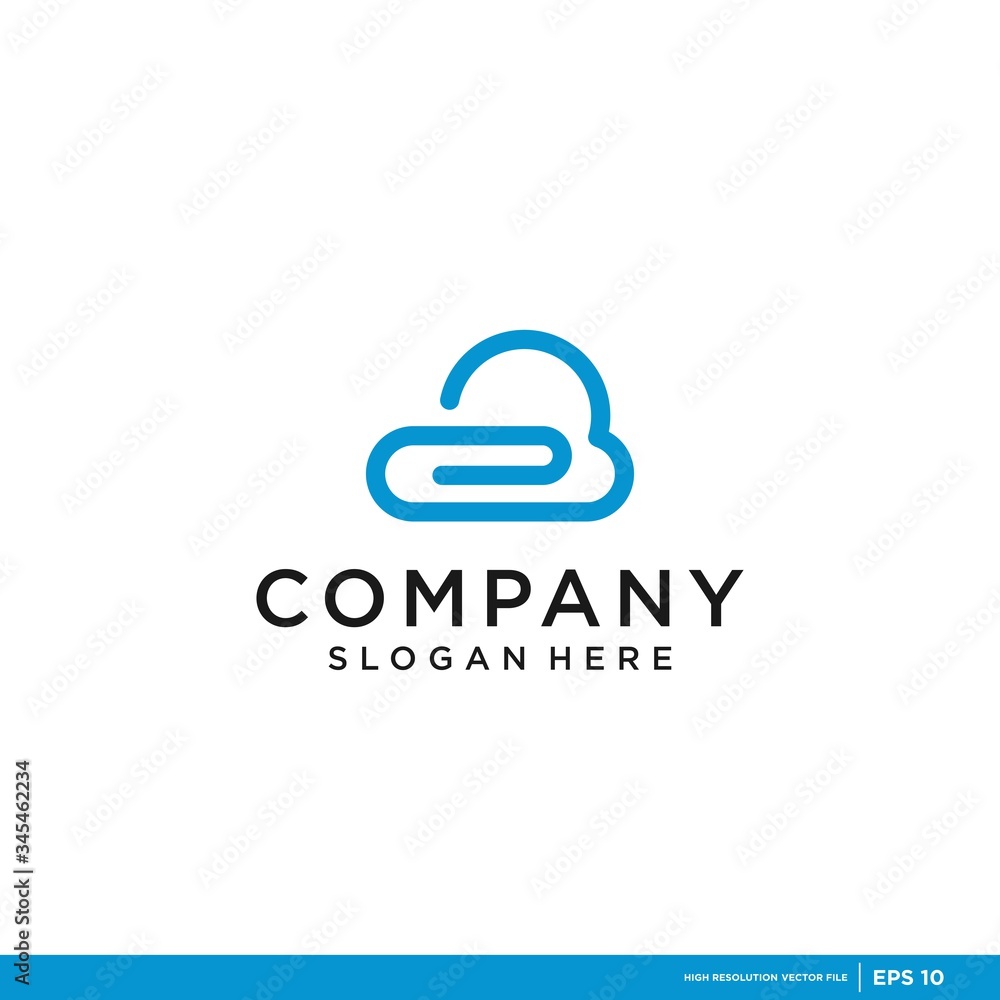 Simple cloud logo icon design template premium vector Simple cloud logo icon design template premium vector