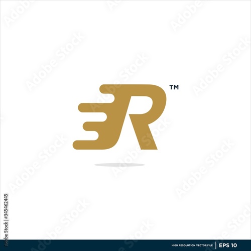 vector logo with a modern, unique, and clean rocket shape, technology, brand, company