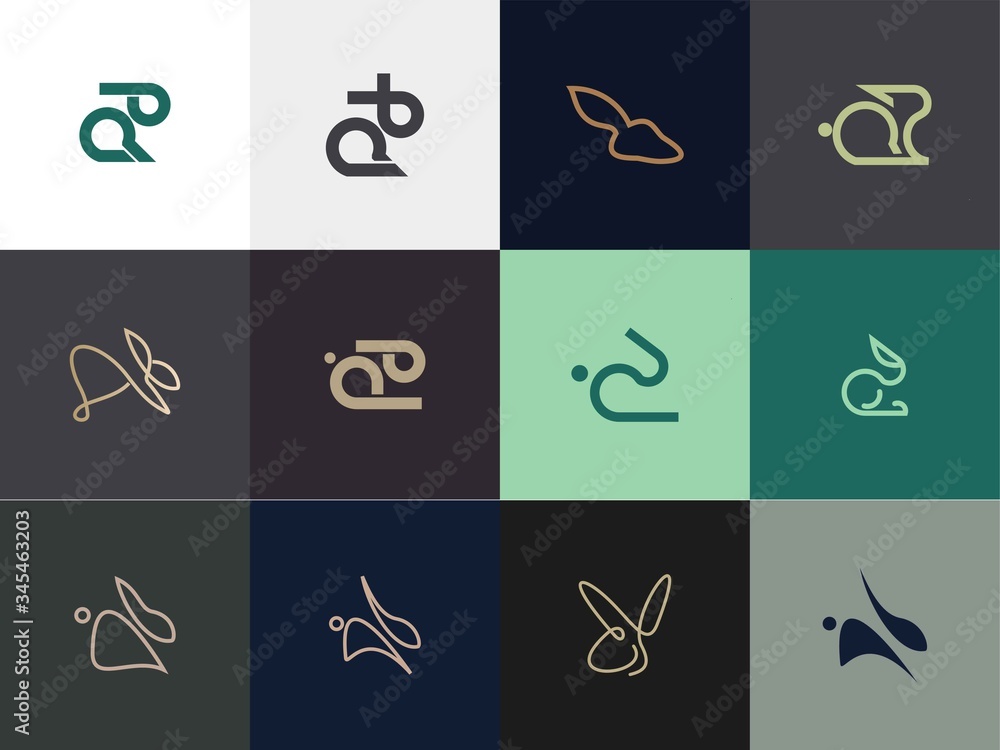 Set Of Premium Rabbit Logo