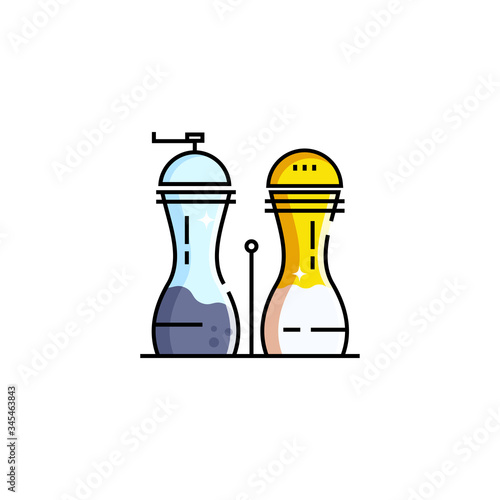 Salt and pepper shakers. Spice, seasoning