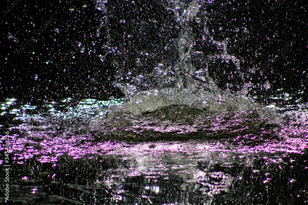 water splash in a pond water splash in a pond