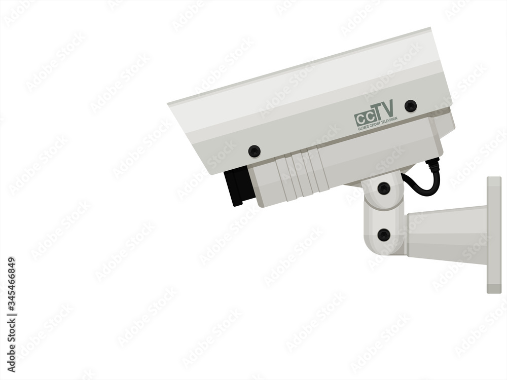 Isolate CCTV on white background