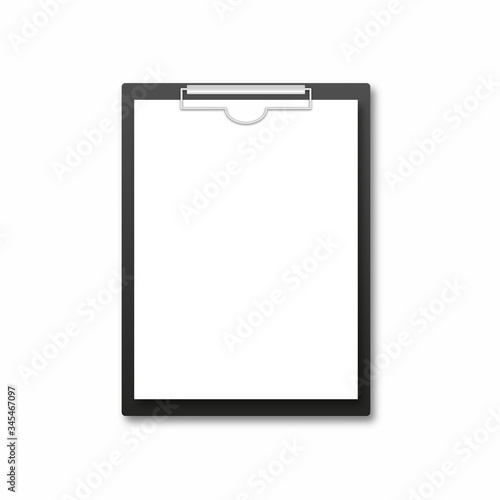 Clipboardin realistic trendy design. Vector isolated illustration. Office folder. Notepad information board vector illustration. Realistic notebook template.