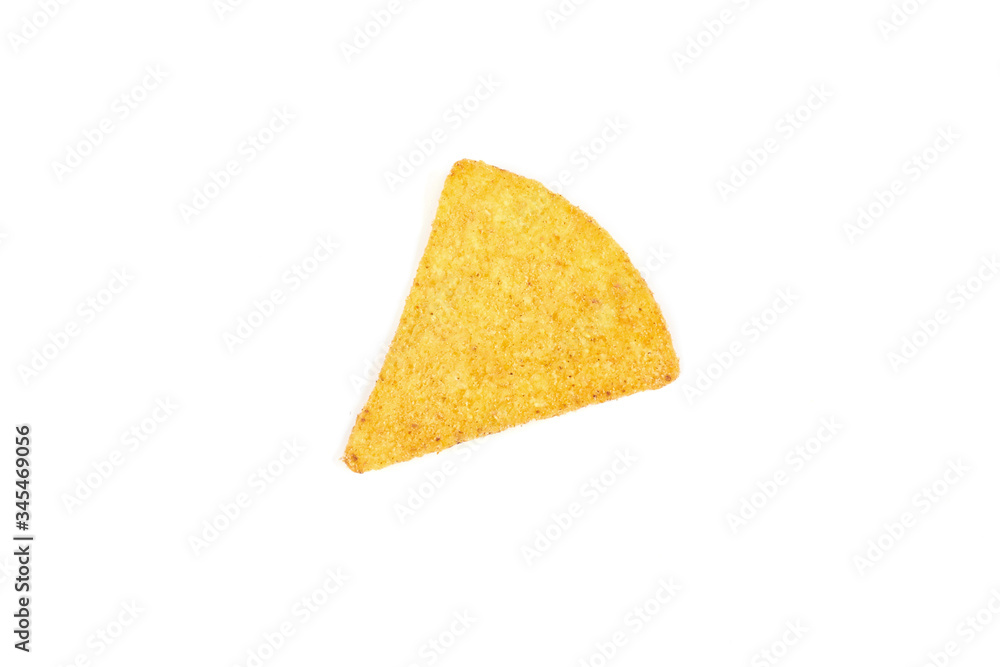 Spicy nachos chips isolated on white background Spicy nachos chips isolated on white background