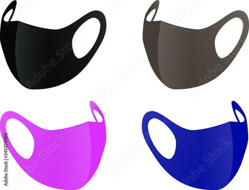 Face mask to protect from virus. sponge mask, dust protection. Breathing proection. Medical standart face mask.
