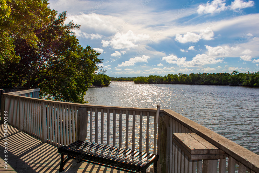 bench on the lake