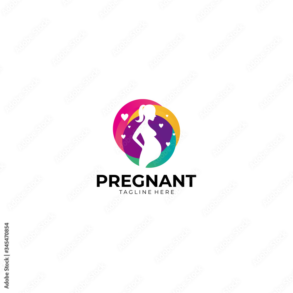 pregnant logo icon vector isolated pregnant logo icon vector isolated