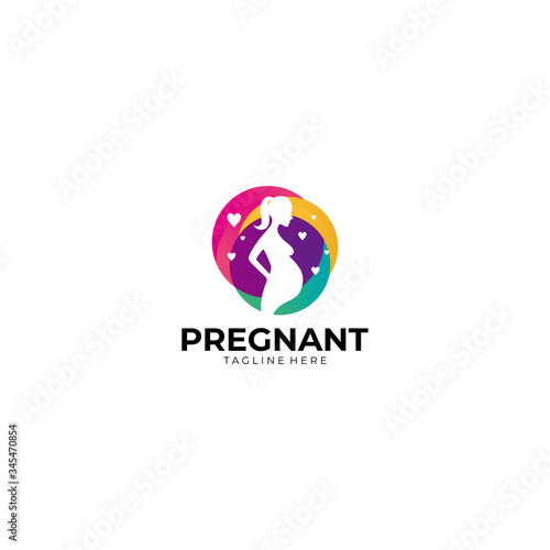 pregnant logo icon vector isolated