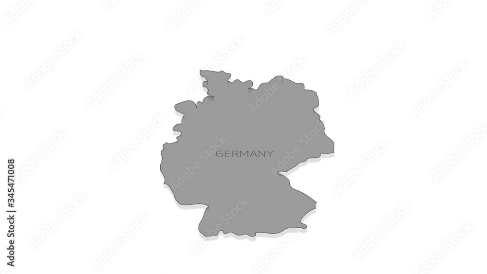 Germany animated map with alpha channel. Germany animated map with alpha channel.