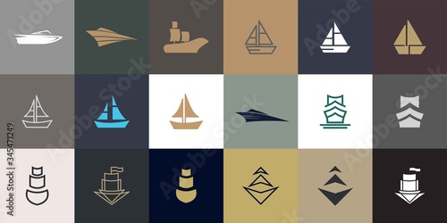 Set of Premium Ship logo