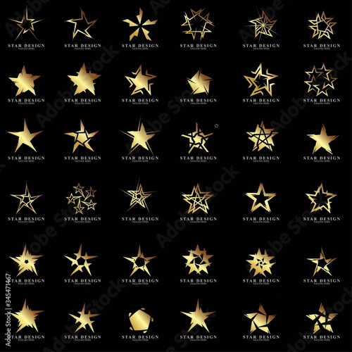 Set of Premium star logo design