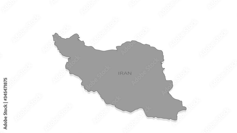 Iran animated map with alpha channel. Iran animated map with alpha channel.