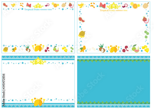 トロピカルフルーツのフレーム　セット