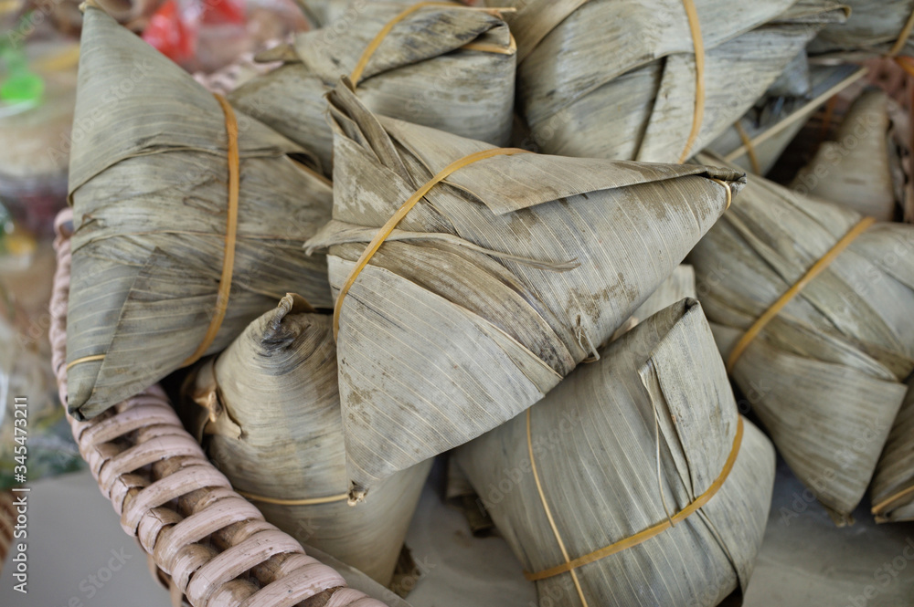 Chinese sticky rice dumplings calls Zongzi recipe ,is traditional Chinese cuisine made of glutinous rice stuffed with fillings wrapped in bamboo leaves then cooked by steaming Chinese sticky rice dumplings calls Zongzi recipe ,is traditional Chinese cuisine made of glutinous rice stuffed with fillings wrapped in bamboo leaves then cooked by steaming