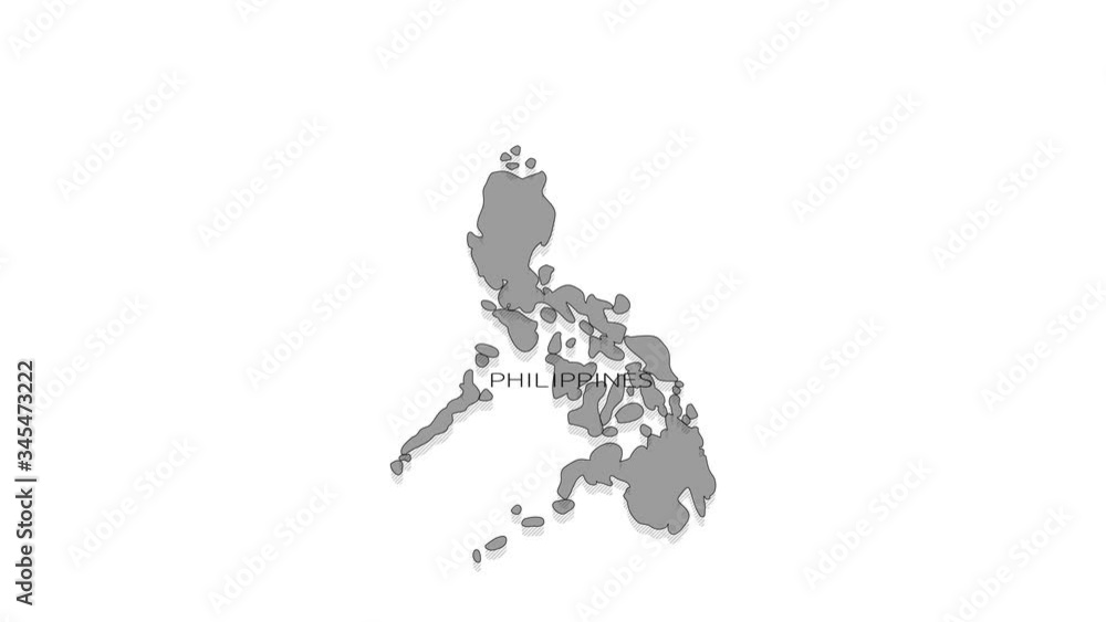 Philippines animated map with alpha channel. Philippines animated map with alpha channel.
