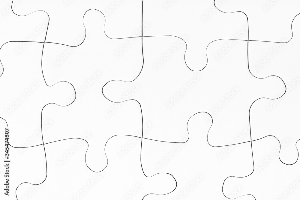 Completed puzzle jigsaw game background. Blank puzzle pieces mockup. Successful decision, solution of problem. Completed puzzle jigsaw game background. Blank puzzle pieces mockup. Successful decision, solution of problem.