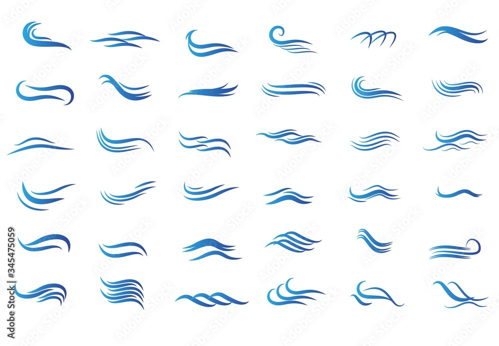 Set of Wave logo Set of Wave logo