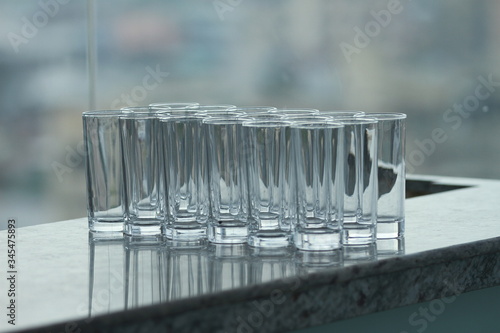 glasses on the table photo