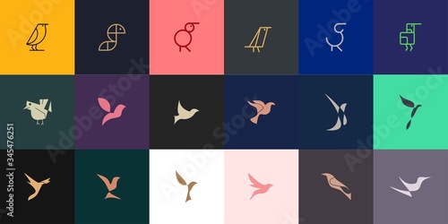 Set of Premium Bird logo