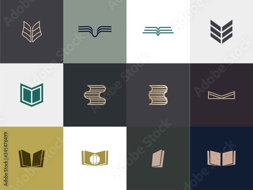 set of Premium book logo design