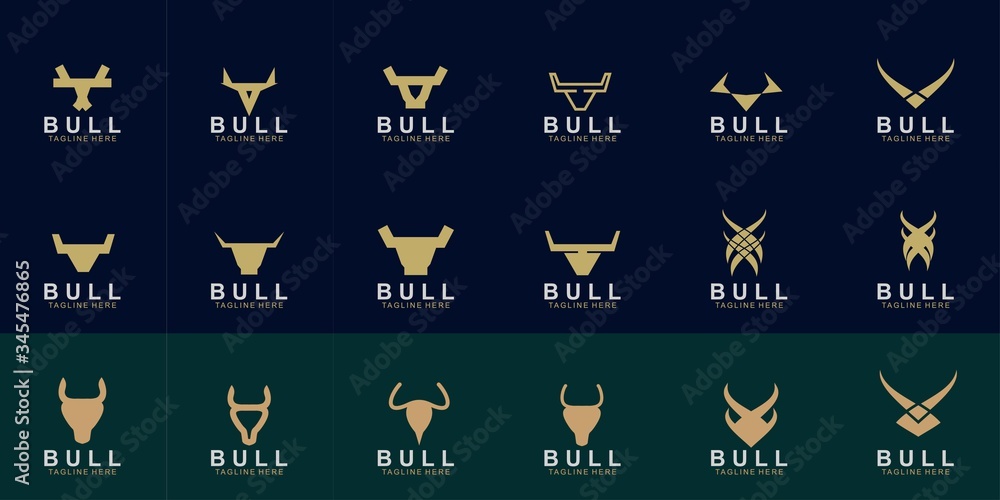set of Premium bull logo