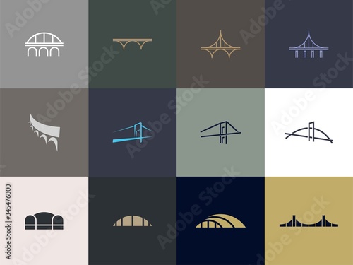 set of Bridge logo design