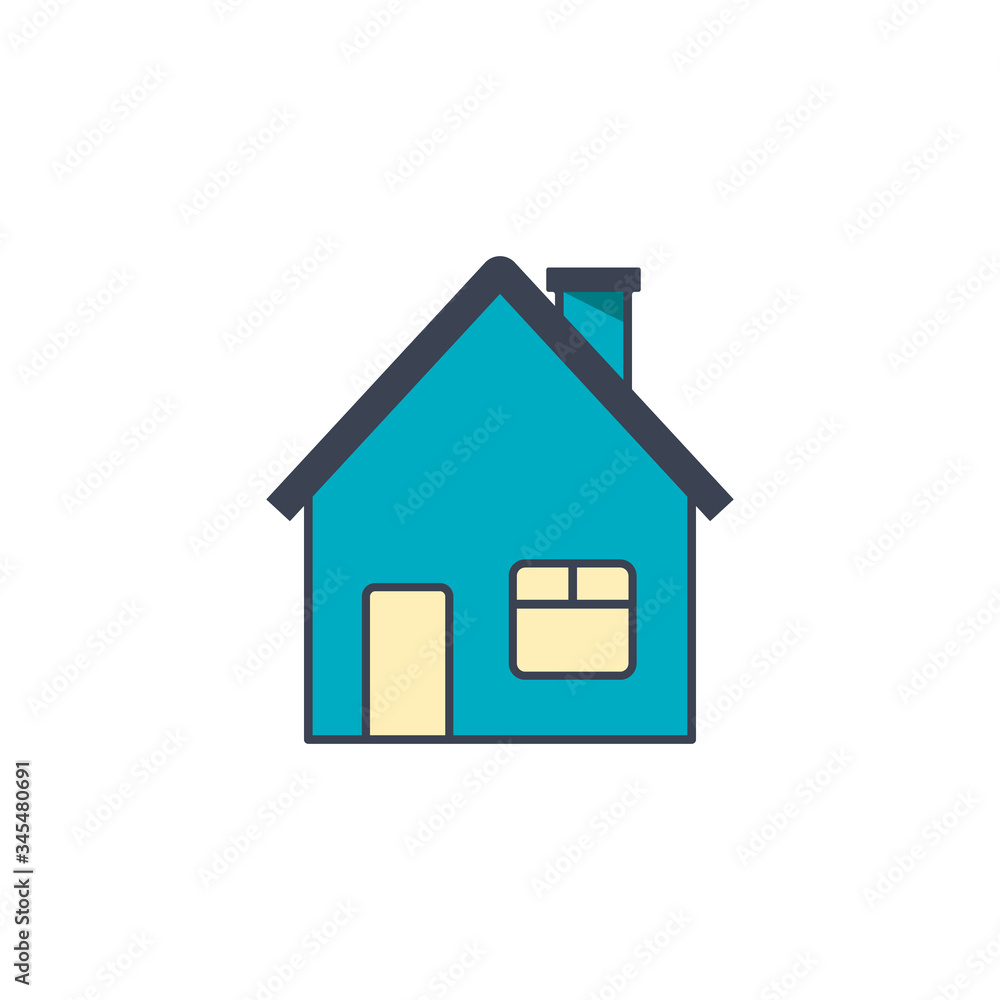 house icon. vector symbol in flat simple style on white background
