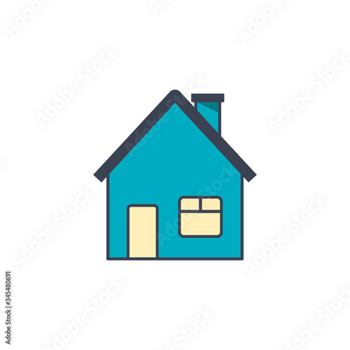 house icon. vector symbol in flat simple style on white background