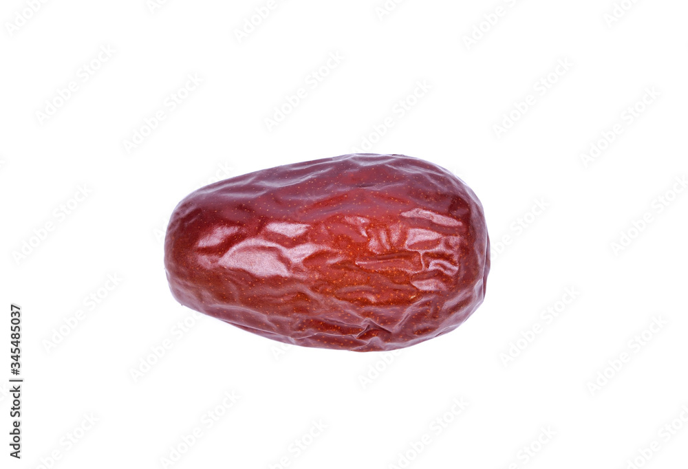 Dry red jujubes isolated on white background Dry red jujubes isolated on white background