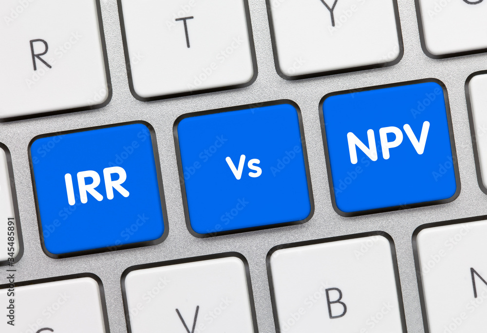 IRR Vs NPV - Inscription on Blue Keyboard Key. IRR Vs NPV - Inscription on Blue Keyboard Key.