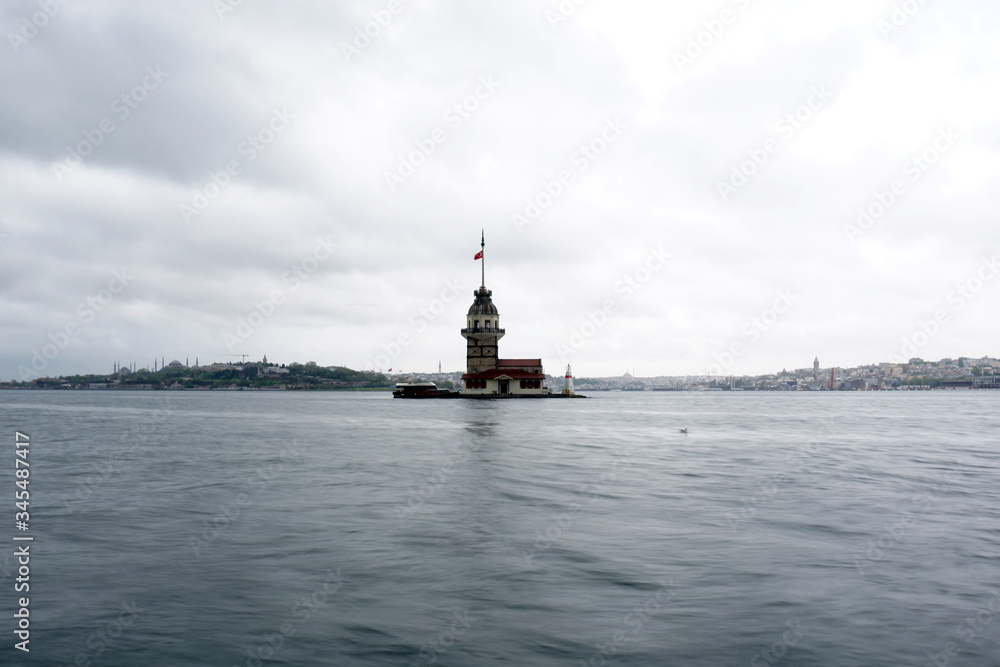 Maiden's tower, symbol of Istanbul, Turkey