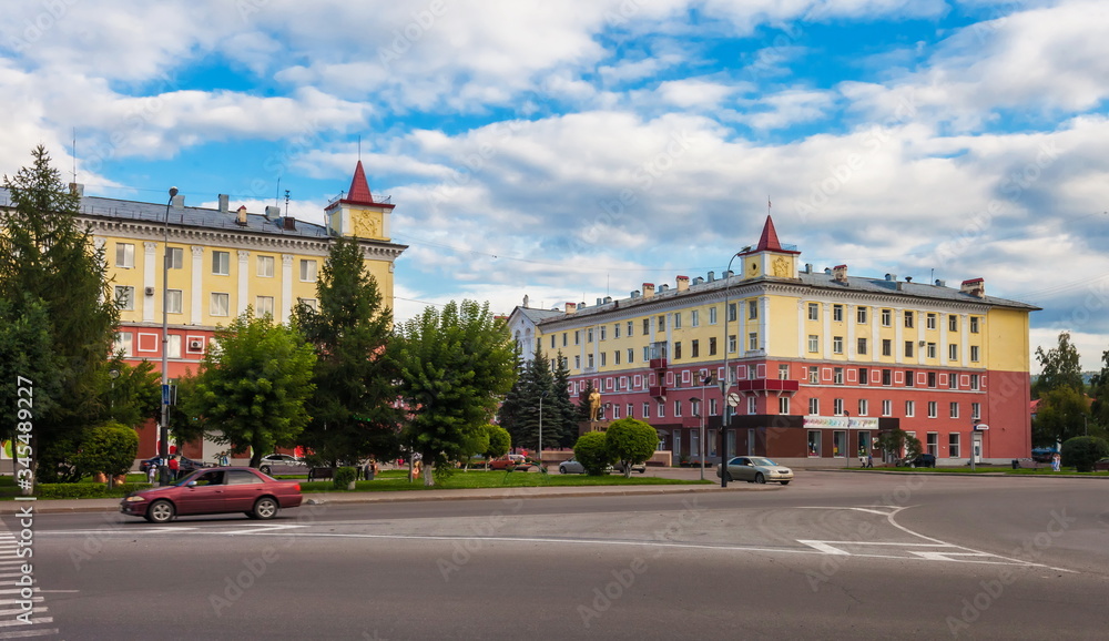 Naklejka premium Summer urban landscape