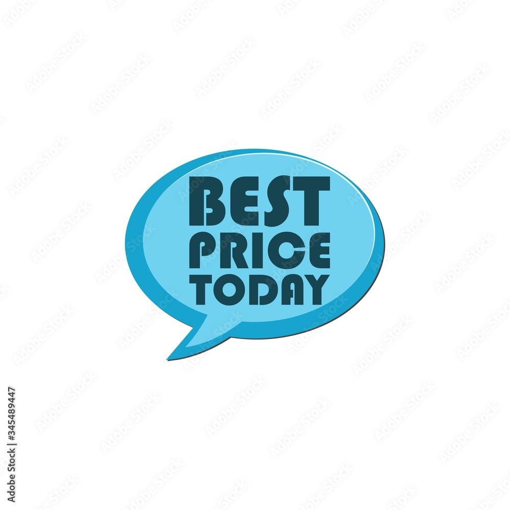 Speech bubble banner. Best Price Today symbol isolated on white background Speech bubble banner. Best Price Today symbol isolated on white background