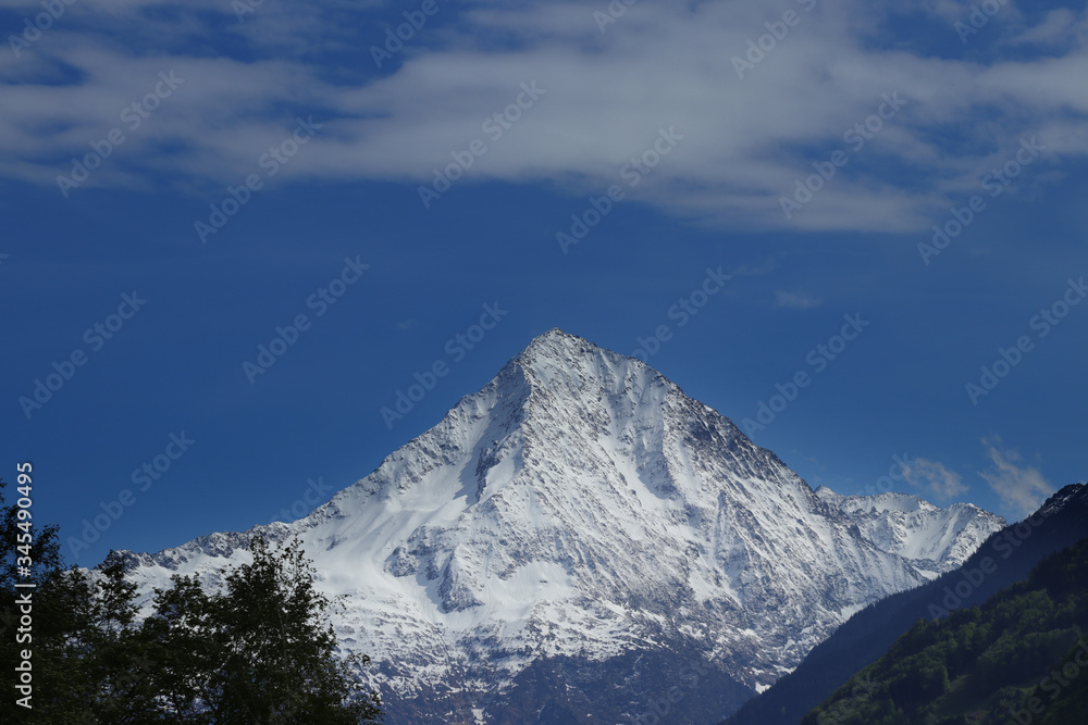 Panorama in canton Uri, Switzerland with swiss Alps