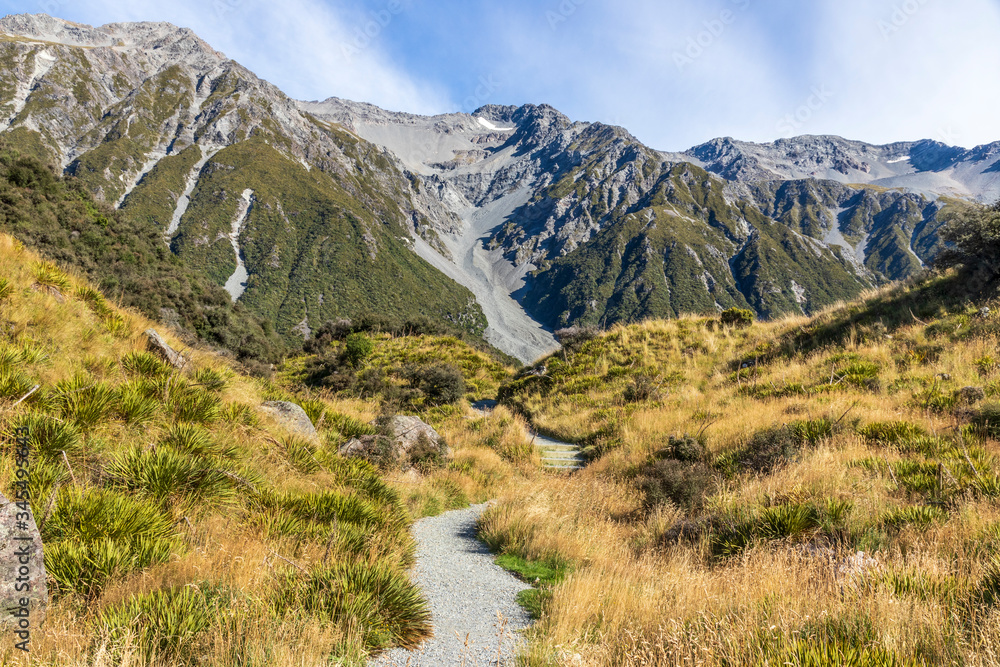 Landscape near Tasman glacier in New Zealand Landscape near Tasman glacier in New Zealand