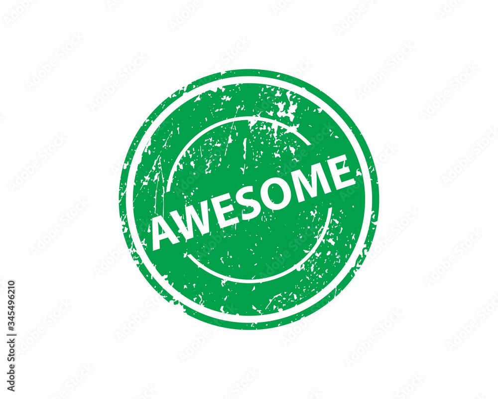 Awesome stamp vector texture. Rubber cliche imprint. Web or print design element for sign, sticker, label. Awesome stamp vector texture. Rubber cliche imprint. Web or print design element for sign, sticker, label.