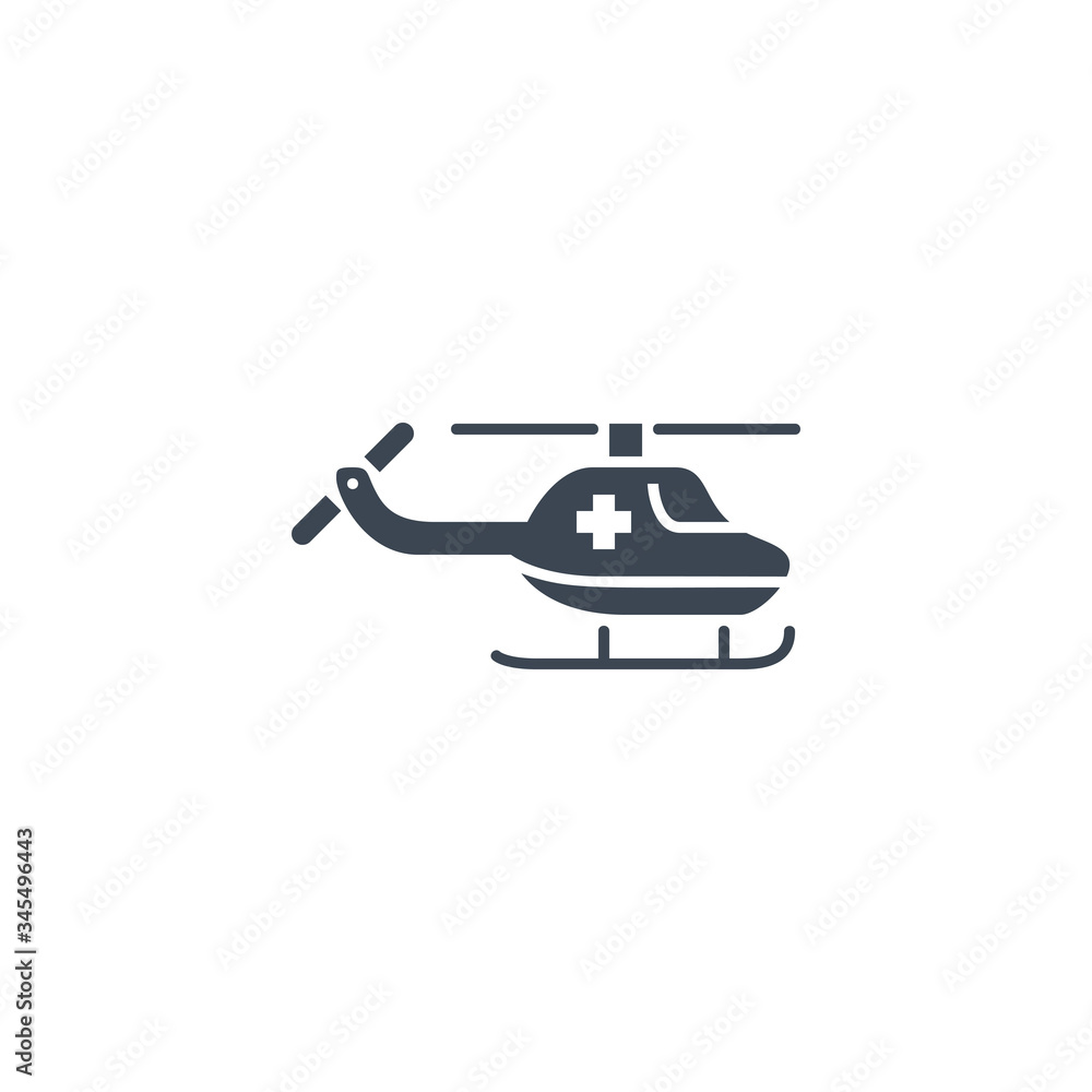 Emergency Helicopter related vector glyph icon. Isolated on white background. Vector illustration. Emergency Helicopter related vector glyph icon. Isolated on white background. Vector illustration.