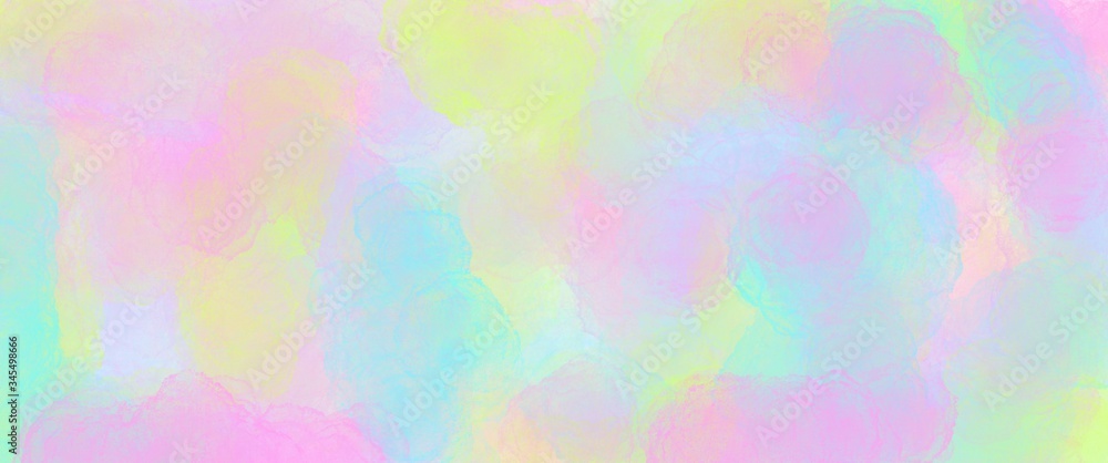 Abstract colorful background. Bright digital illustration. Illustration for the decor and design of posters, postcards, prints, stickers, invitations, textiles and stationery.