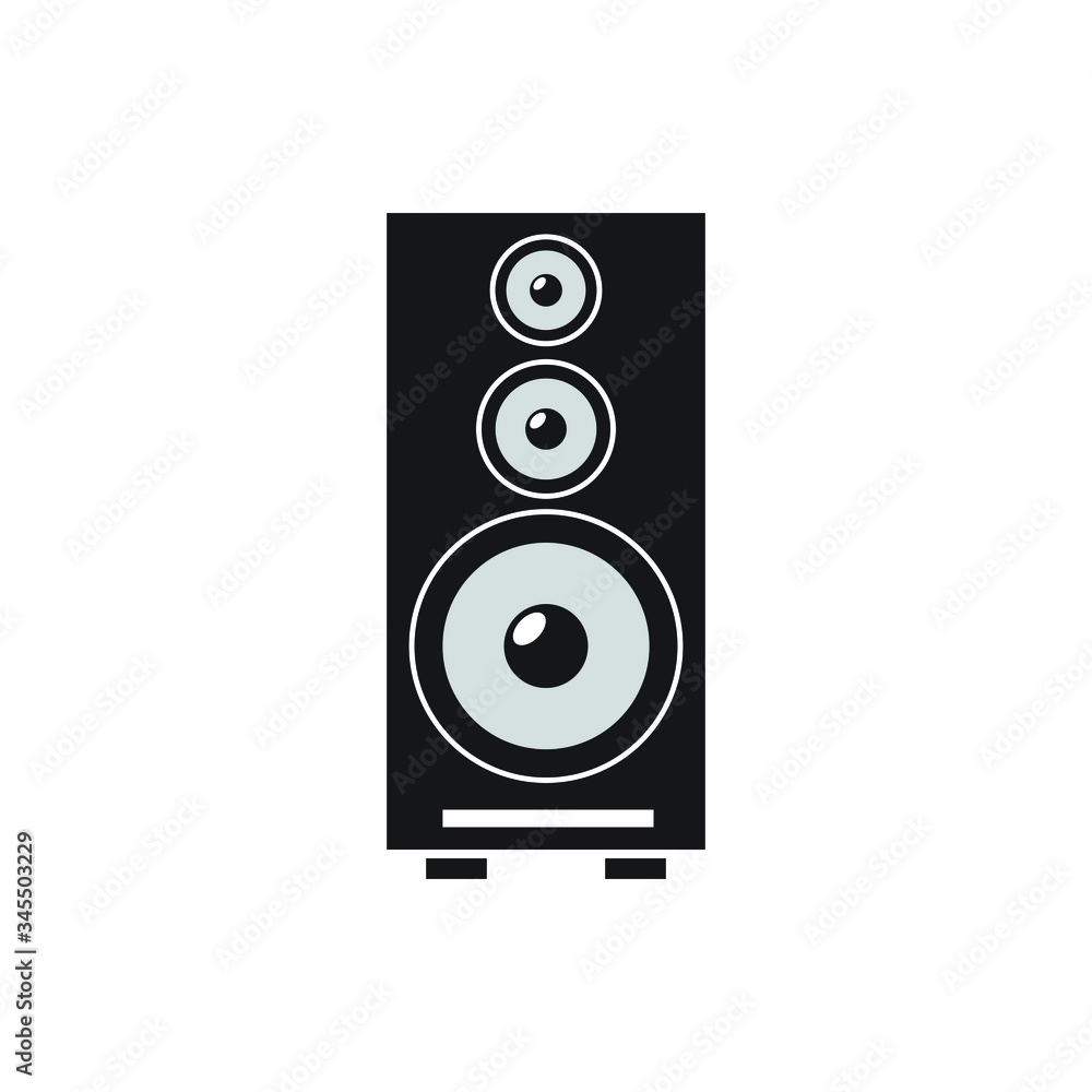 Sound speaker icon design isolated on white background Sound speaker icon design isolated on white background
