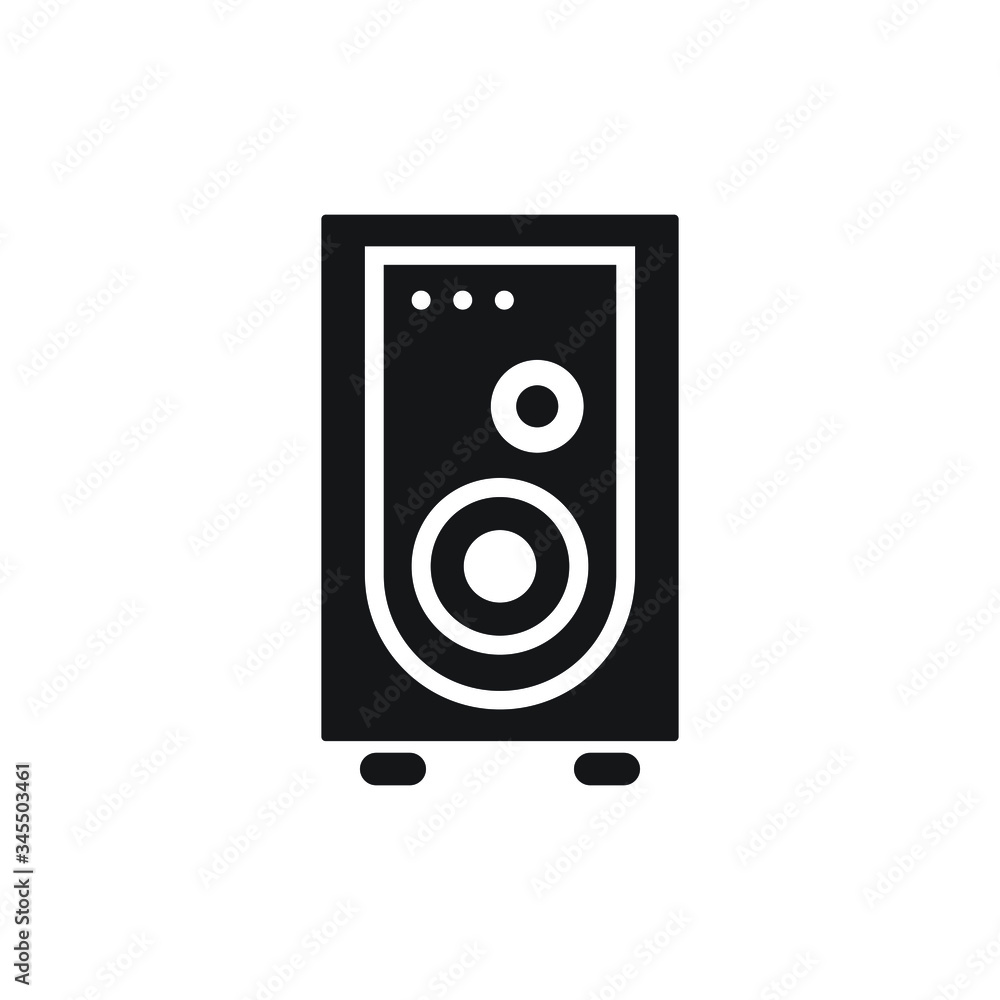 Sound speaker icon design isolated on white background Sound speaker icon design isolated on white background