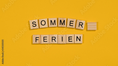 Sommerferien Holzbuchstaben