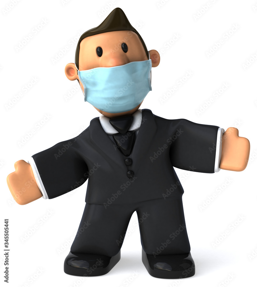 3D Illustration of a cartoon businessman 3D Illustration of a cartoon businessman