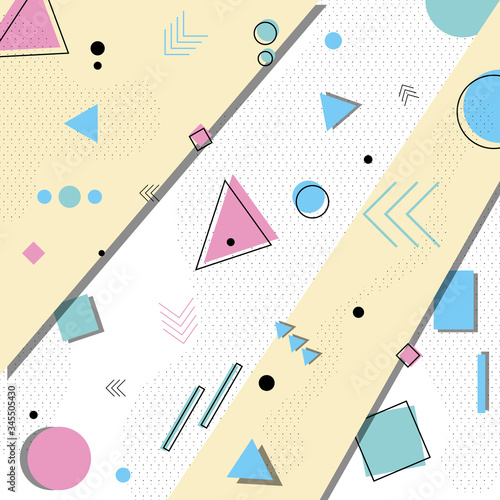 Abstract background in the style of Memphis